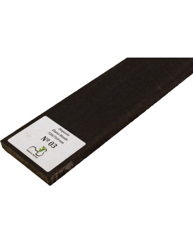 Diapasón de Ébano Rizado 720x75x9 mm MB Exclusive Nº3, detalle del rizo natural