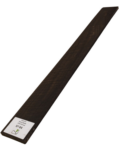 Diapasón de Ébano Rizado 720x75x9 mm MB Exclusive Nº4, detalle del rizo natural 2