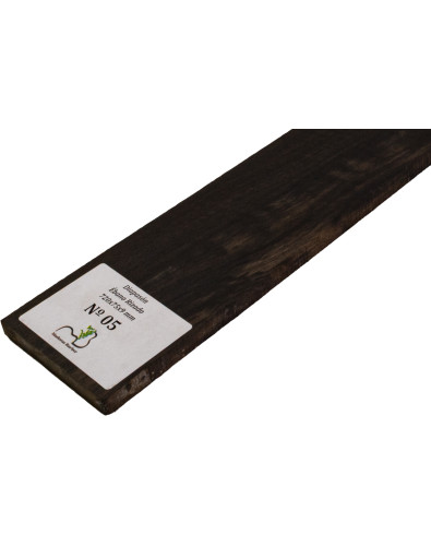 Diapasón de Ébano Rizado 720x75x9 mm MB Exclusive Nº5, detalle del rizo natural