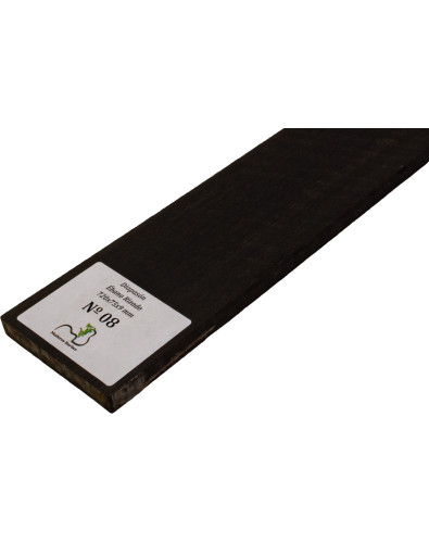 Diapasón de Ébano Rizado 720x75x9 mm MB Exclusive Nº8, detalle del rizo natural