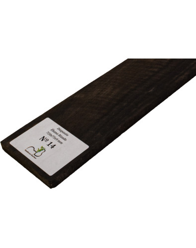 Diapasón de Ébano Rizado 720x75x9 mm MB Exclusive Nº14, detalle del rizo natural