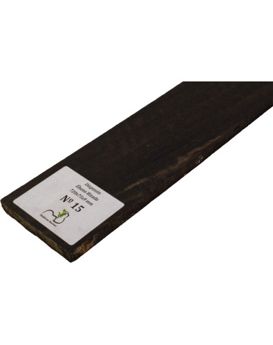 Diapasón de Ébano Rizado 720x75x9 mm MB Exclusive Nº15, detalle del rizo natural