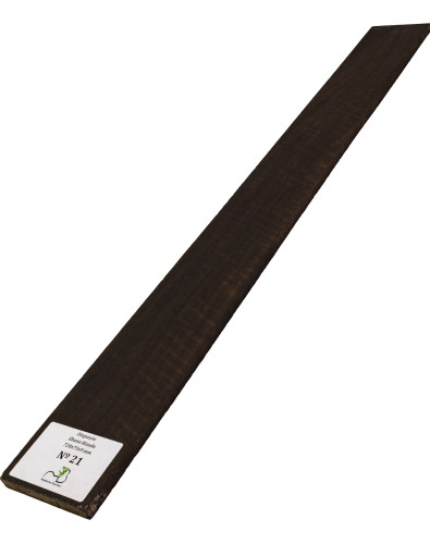 Diapasón de Ébano Rizado 720x75x9 mm MB Exclusive Nº21, detalle del rizo natural 2