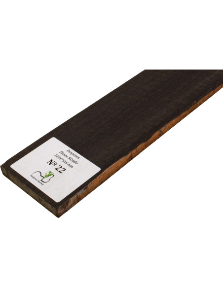 Touche en ébène ondé 720x75x9 mm MB Exclusive N°22, détail du grain ondé