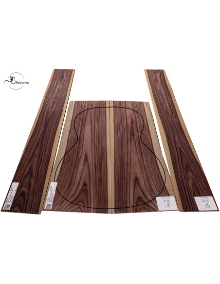 Jeu unique de fond et éclisses en Bois de Violette pour guitare classique MB Exclusive Nº 5