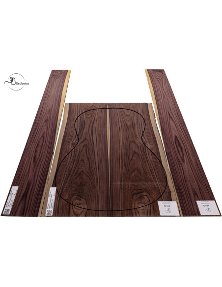 Fond et éclisses en Bois de Violette pour guitare classique MB Exclusive Nº 4