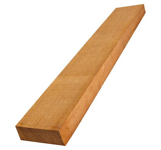 Torrefied Hard Maple neck blank 1200 × 105 × 50 mm for electric bass, full neck view