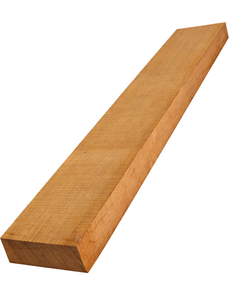 Torrefied Hard Maple neck blank 1200 × 105 × 50 mm for electric bass, full neck view