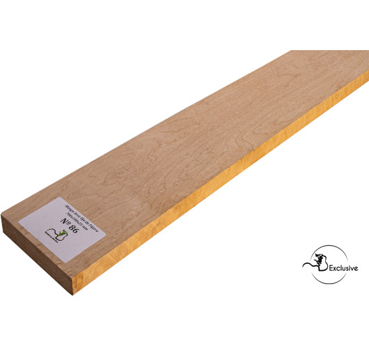 Detail of natural birdseye figure on birdseye maple neck blank MB Exclusive