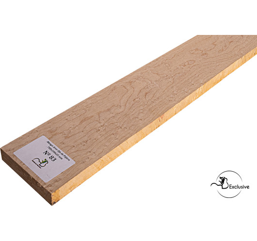 Detail of natural birdseye figure on birdseye maple neck blank MB Exclusive