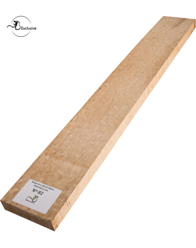 Ebauche de manche en érable moucheté MB Exclusive pour guitare électrique, pièce unique, surface poncée