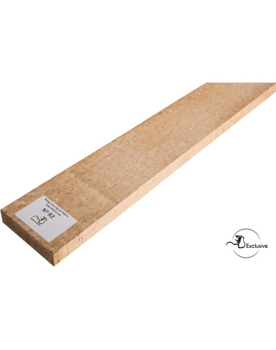 Mango de arce ojo de pájaro MB Exclusive para guitarra eléctrica, pieza única, superficie lijada sin tratamiento 2