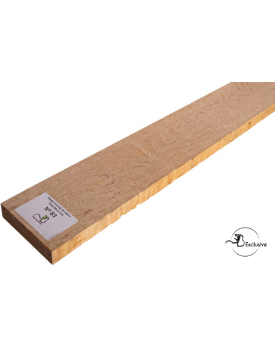 Ebauche de manche en Érable moucheté MB Exclusive pour guitare électrique, pièce unique, surface poncée 2