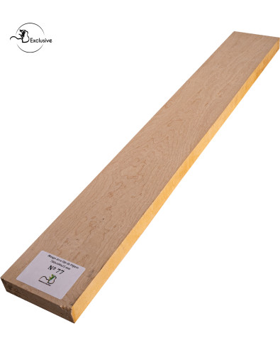 Ebauche de manche en Érable moucheté MB Exclusive pour guitare électrique, pièce unique, surface poncée