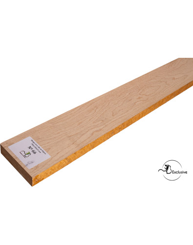 Mango de arce ojo de pájaro MB Exclusive para guitarra eléctrica, pieza única, superficie lijada sin tratamiento 2