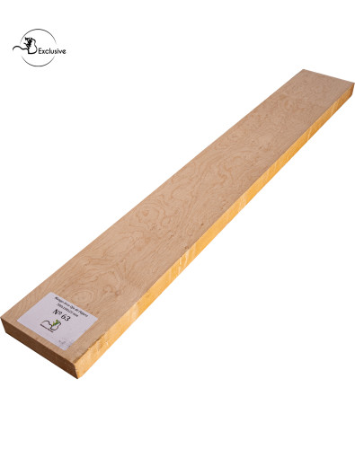 Ebauche de manche en Érable moucheté MB Exclusive pour guitare électrique, pièce unique, surface poncée