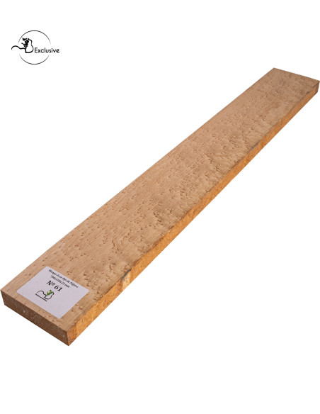 Ebauche de manche en Érable moucheté MB Exclusive pour guitare électrique, pièce unique, surface poncée