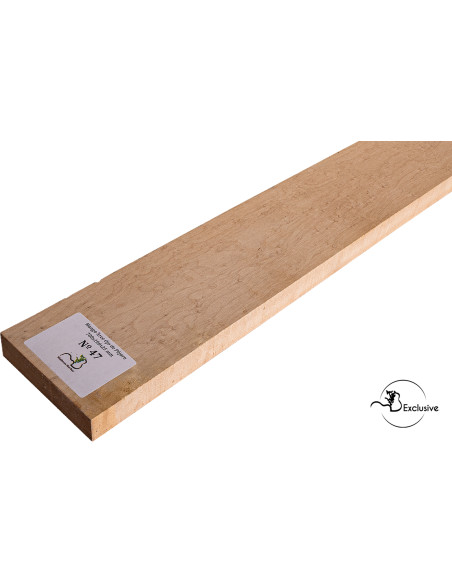 Detail of natural birdseye figure on birdseye maple neck blank MB Exclusive