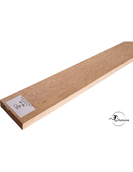 Detail of natural birdseye figure on birdseye maple neck blank MB Exclusive