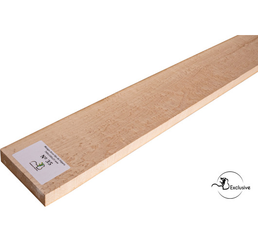 Detail of natural birdseye figure on birdseye maple neck blank MB Exclusive