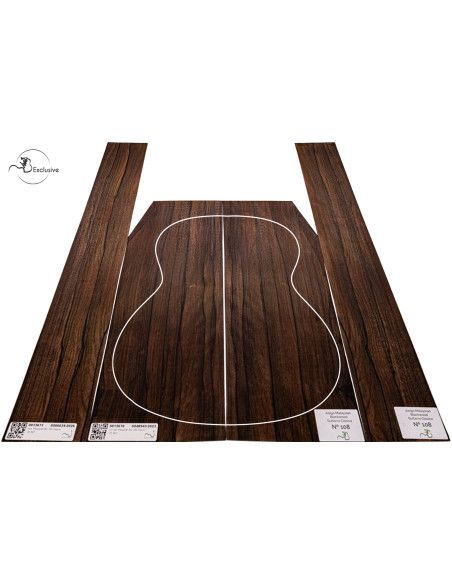Juego Malaysian Blackwood guitarra clásica MB Exclusive Nº108 — Maderas Barber