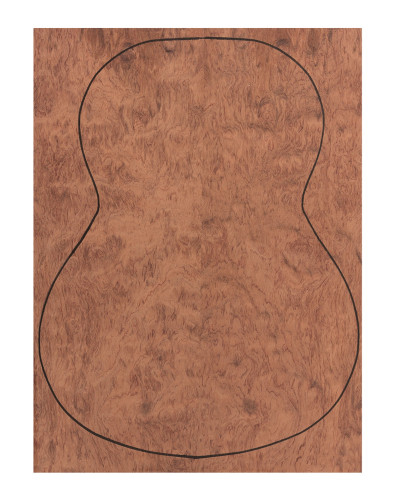 Fond Contreplaqué Bubinga 0,5 mm +  Bubinga Guitare Classiqu
(550x400x2,2/2,4 mm.)