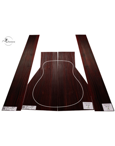 Juego Bois de Rose guitarra acústica MB Exclusive Nº217, vista cenital — Maderas Barber 2