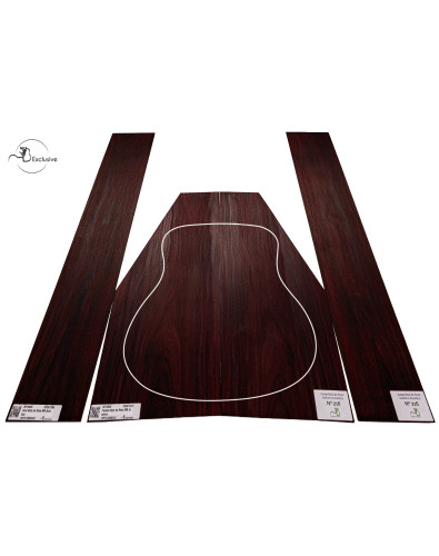 Juego Bois de Rose guitarra acústica MB Exclusive Nº216, vista cenital — Maderas Barber 2