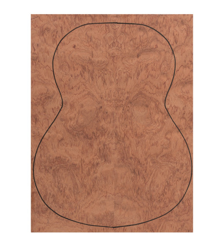 Back Bubinga Outer Face 0,5 mm. + Sapele Inner Face (550x400x2,2/2,4 mm.)