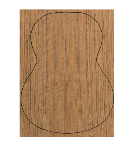 Back Ovangkol Outer Face 0,5 mm. + Sapele Inner Face (550x400x2,2/2,4 mm.)