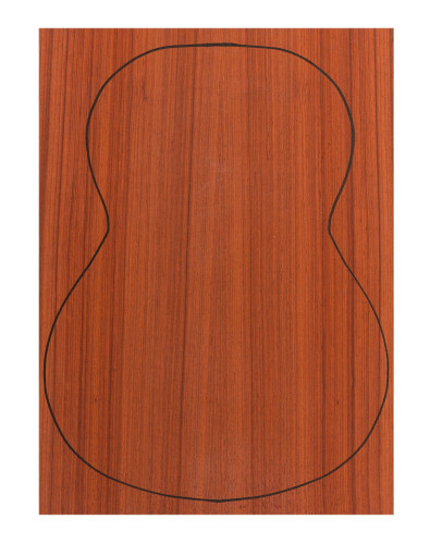 Fond Contreplaqué Padouk 0,5 mm + Padouk Guitare Classique (550x400x2,2/2,4 mm.)