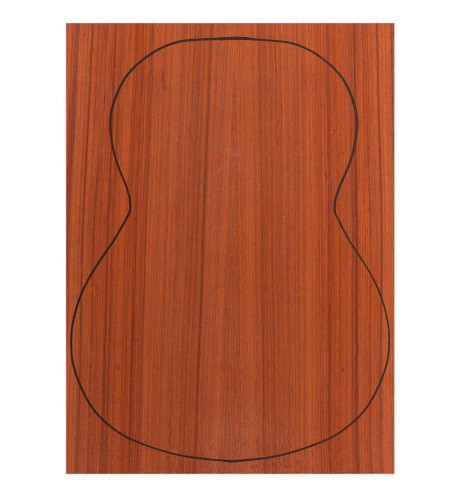 Fond Contreplaqué Padouk 0,5 mm + Padouk Guitare Classique (550x400x2,2/2,4 mm.)