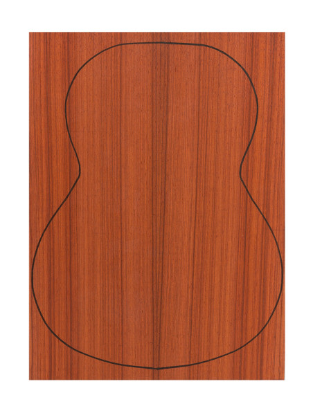 Fond Contreplaqué Padouk 0,5 mm + Padouk Guitare Classique (550x400x2,2/2,4 mm.)