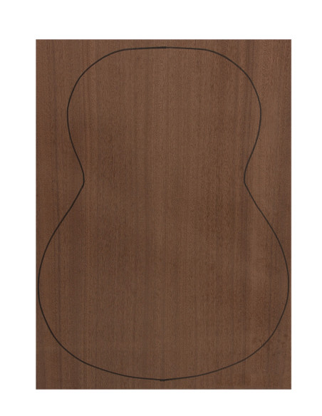 Back Dyed Sapele Outer Face 0,7 mm. + Dyed Sapele Inner Face (550x400x2,2/2,4 mm.)