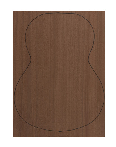 Fond Contreplaqué Sapelli Teinté 0,7 mm + Sapelli Guitare Classique (550x400x2,2/2,4 mm.)