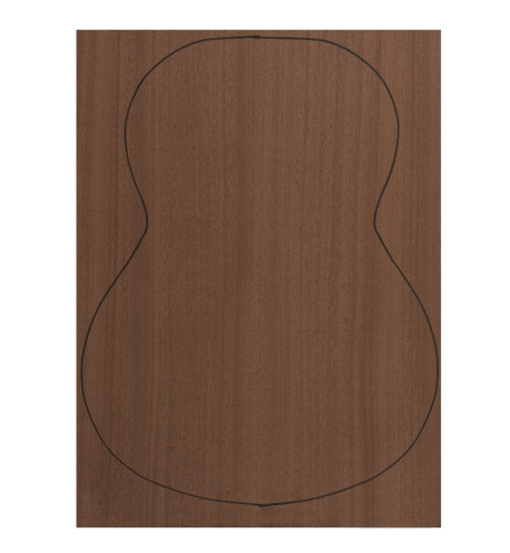 Fond Contreplaqué Sapelli Teinté 0,7 mm + Sapelli Guitare Classique (550x400x2,2/2,4 mm.)