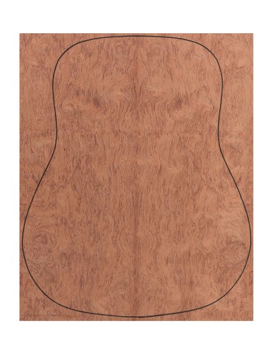 Back Bubinga Outer Face 0,5 mm. + Sapele Inner Face (550x400x2,2/2,4 mm.)