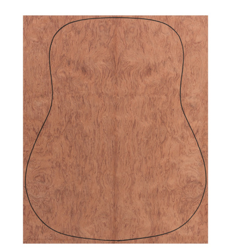 Back Bubinga Outer Face 0,5 mm. + Sapele Inner Face (550x400x2,2/2,4 mm.)