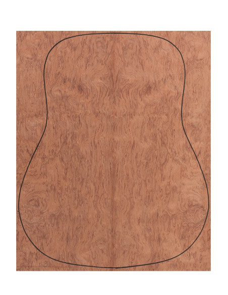 Back Bubinga Outer Face 0,5 mm. + Sapele Inner Face (550x400x2,2/2,4 mm.)