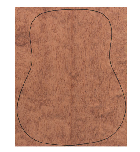 Back Bubinga Outer Face 0,5 mm. + Sapele Inner Face (550x400x2,2/2,4 mm.)