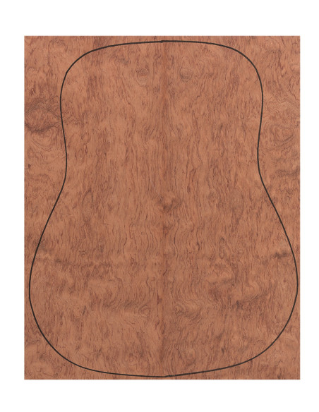 Fond Contreplaqué Bubinga 0,5 mm + Sapelli Guitare Acoustique
(550x440x2,2/2,4 mm.)