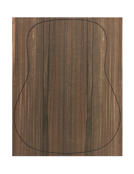 Fond Contreplaqué Malaysian Blackwood 0,5 mm + Sapelli Guitare Acoustique
 (550x440x2,2/2,4 mm.)