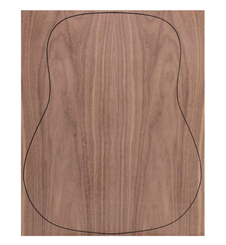 Fond Contreplaqué Noyer 0,6 mm +  Noyer Guitare Acoustique
(550x440x2,2/2,4 mm.)