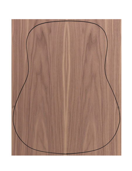 Fond Contreplaqué Noyer 0,6 mm +  Noyer Guitare Acoustique
(550x440x2,2/2,4 mm.)