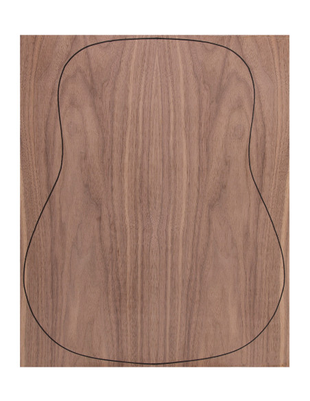 Walnut + Sapele Plywood Steel String Guitar Back