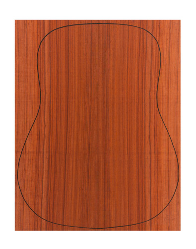 Fond Contreplaqué Padouk 0,5 mm + Padouk Guitare Acoustique
(550x440x2,2/2,4 mm.)