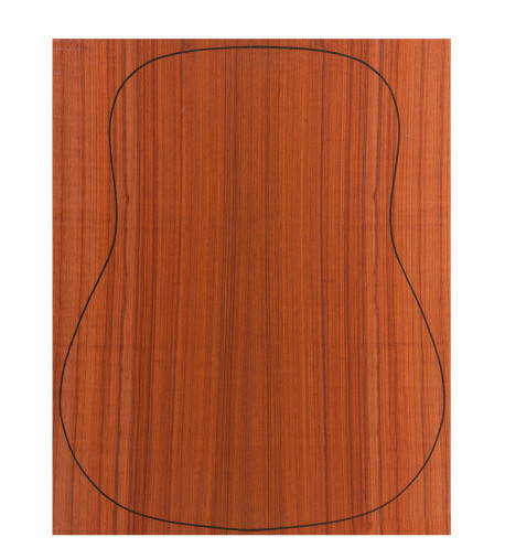 Fond Contreplaqué Padouk 0,5 mm + Sapelli Guitare Acoustique
 (550x440x2,2/2,4 mm.)