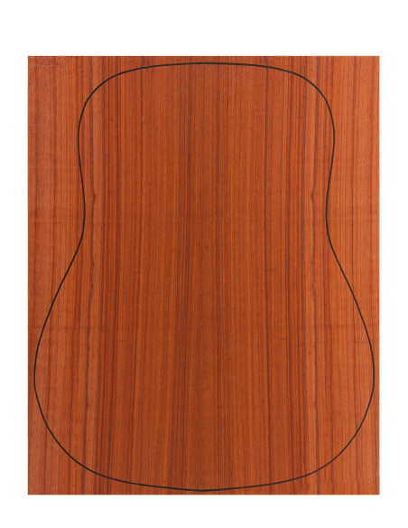 Fond Contreplaqué Padouk 0,5 mm + Sapelli Guitare Acoustique
 (550x440x2,2/2,4 mm.)