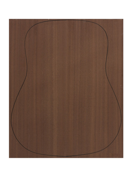 Fond Contreplaqué Sapelli Teinté 0,7 mm + Sapelli Teinté Guitare Acoustique
 (550x440x2,2/2,4 mm.)