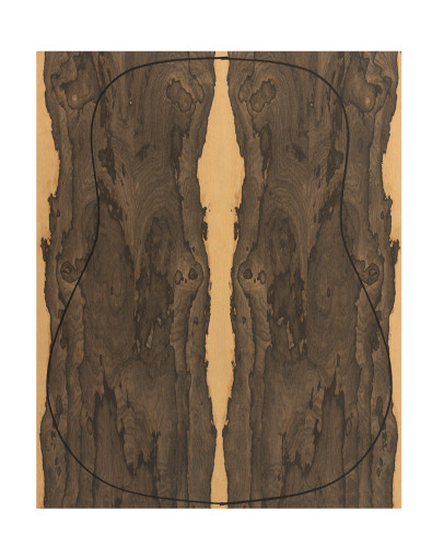 Back Ziricote Outer Face 0,6 mm. + Ziricote Inner Face (4 pieces) (550x440x2,2/2,4 mm.) 2